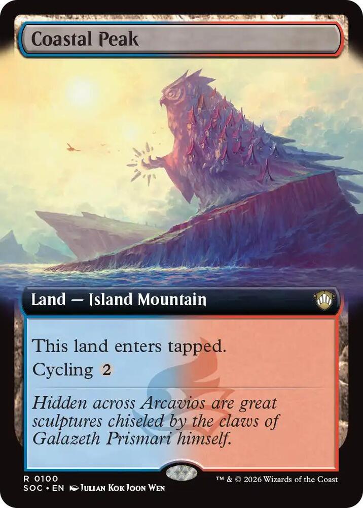 Coastal Peak (Extended Art) #100 Commander: Secrets of Strixhaven