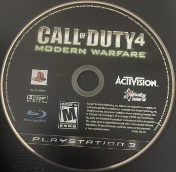 PS3 Call of Duty 4: Modern Warfare (Disc Only)