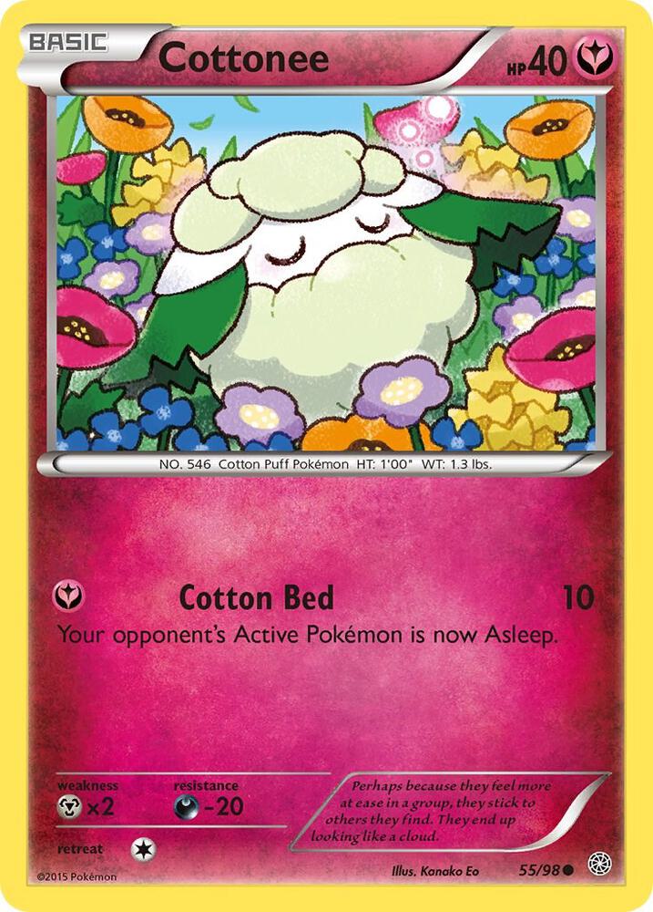 Cottonee #55 REVERSE HOLOFOIL XY - Ancient Origins