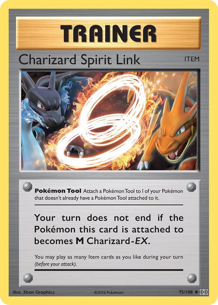 Charizard Spirit Link #75 REVERSE HOLOFOIL XY - Evolutions
