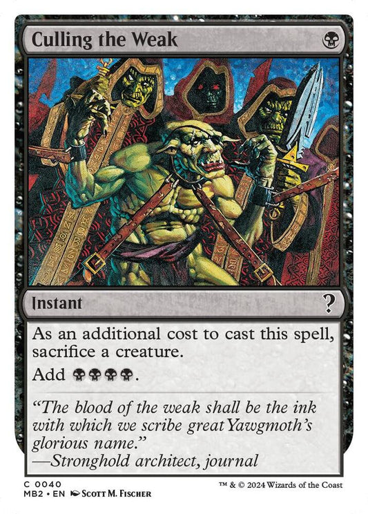 Culling the Weak (White Border) #40 Mystery Booster 2