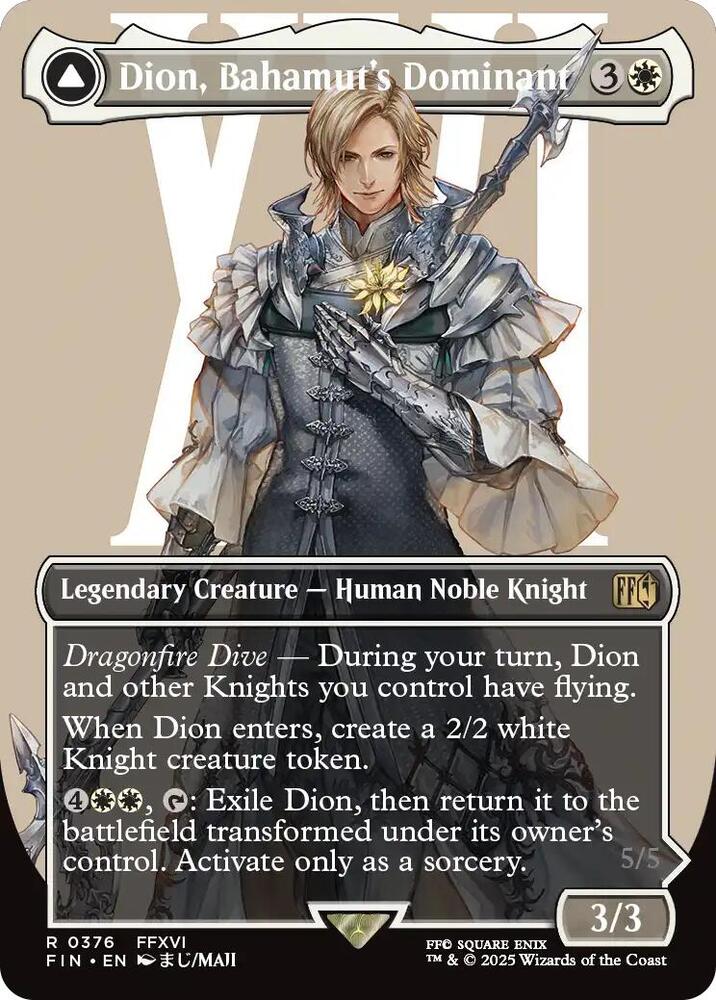 Dion, Bahamut's Dominant (Borderless) #376 Final Fantasy