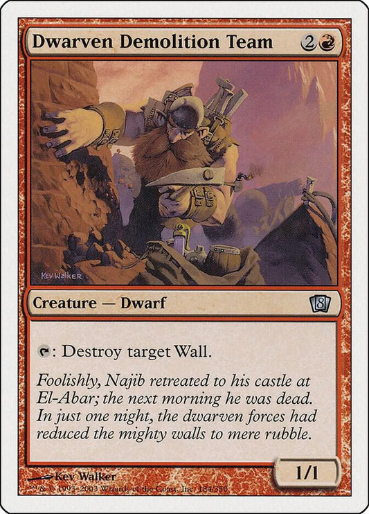 Dwarven Demolition Team #184 FOIL 8th Edition