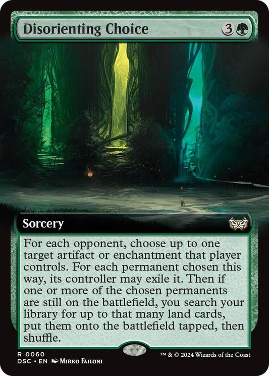 Disorienting Choice #60 (Extended Art) Commander: Duskmourn: House of Horror