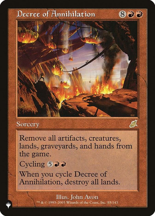 Decree of Annihilation #85 The List Reprints
