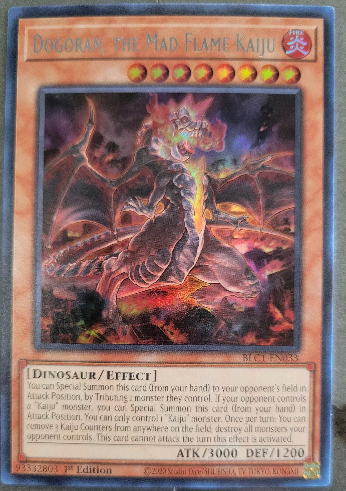 Dogoran, The Mad Flame Kaiju 1st Edition Battles of Legend Chapter 1 EN033