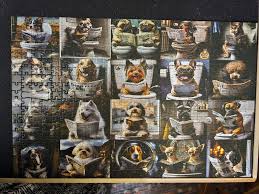 Funny Dogs on Toilet 500-Piece Puzzle NEW/SEALED