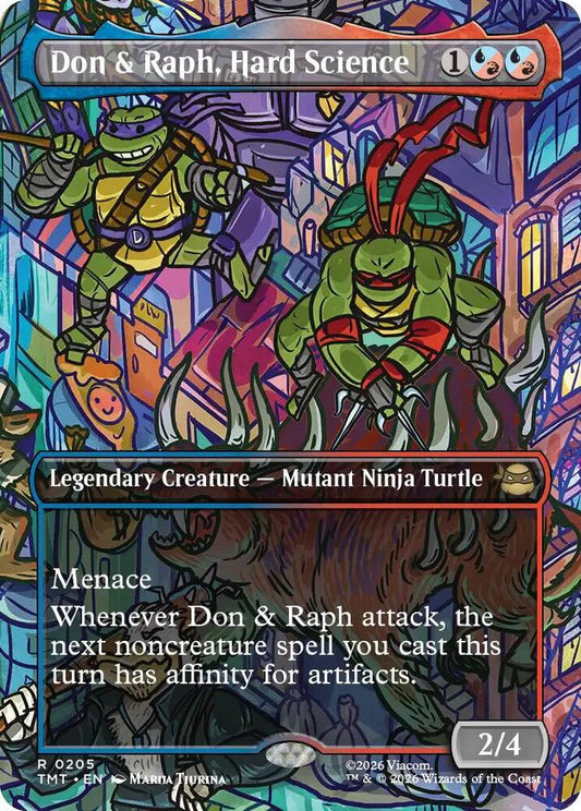 Don & Raph, Hard Science (Borderless) #205 FOIL Teenage Mutant Ninja Turtles