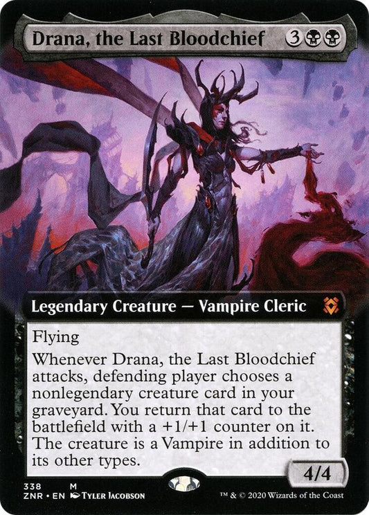 Drana, the Last Bloodchief #338 (Extended Art) FOIL Zendikar Rising
