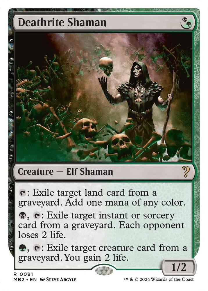 Deathrite Shaman (White Border) #81 Mystery Booster 2