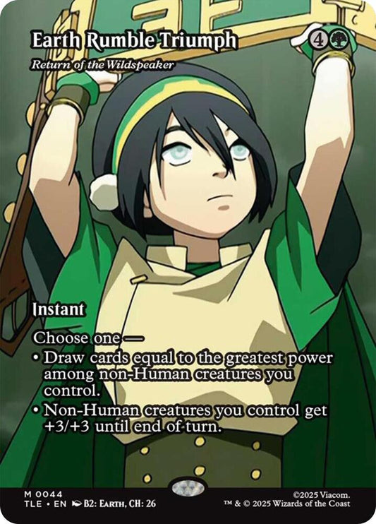 Earth Rumble Triumph (Return of the Wildspeaker) (Borderless) #44 FOIL Avatar: The Last Airbender: Eternal-Legal