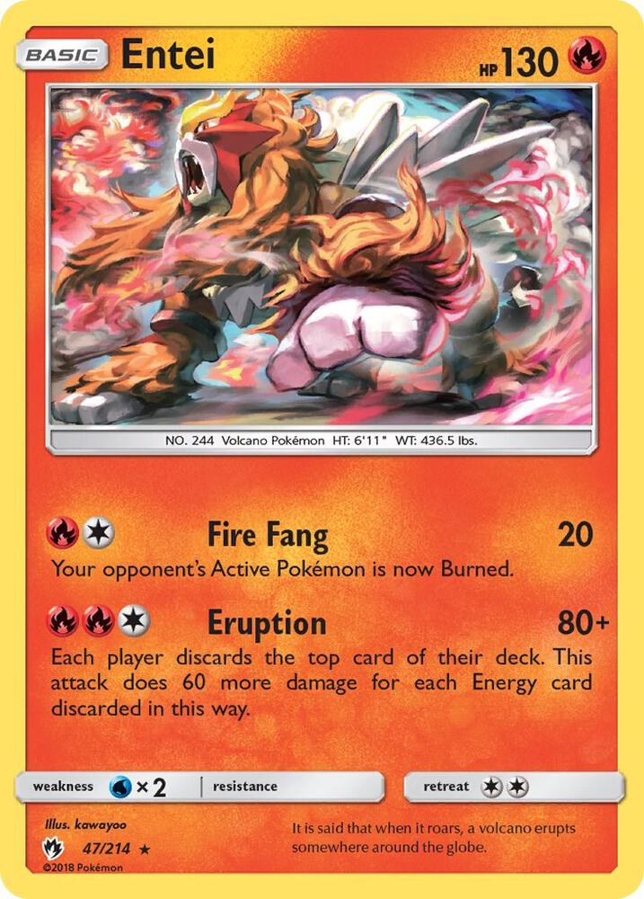 Entei #47 SM - Lost Thunder