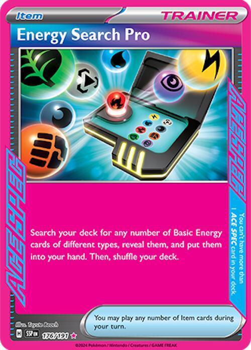 Pokemon Surging Sparks Energy Search Pro #176