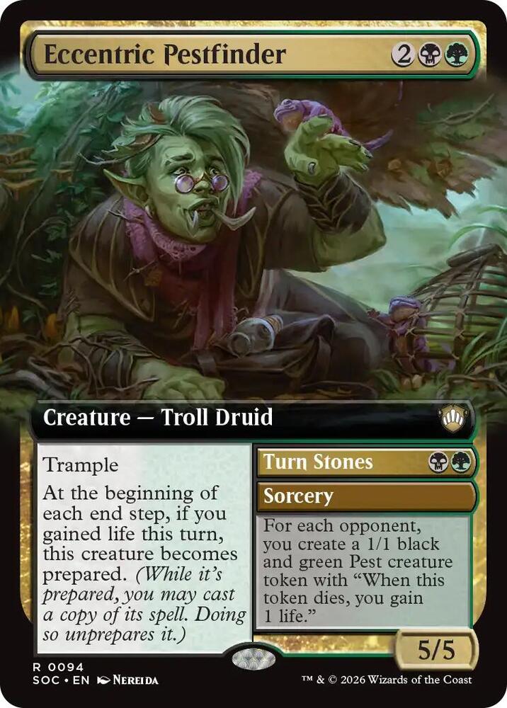 Eccentric Pestfinder (Extended Art) #94 Commander: Secrets of Strixhaven