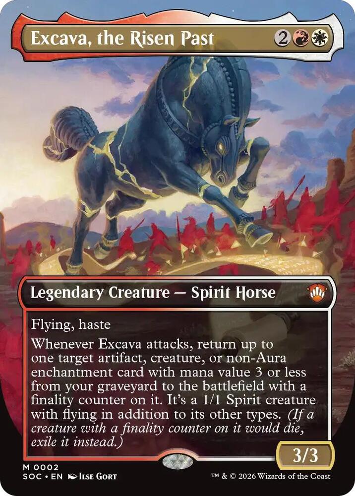 Excava, the Risen Past (Borderless) #2 Commander: Secrets of Strixhaven