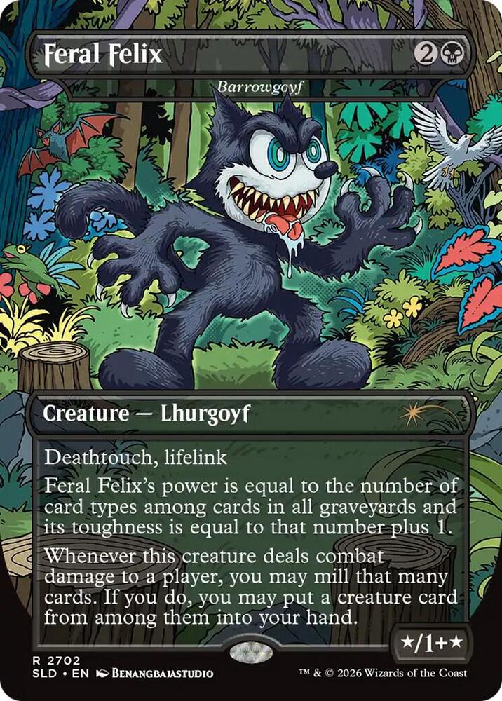 Feral Felix (Barrowgoyf) #2702 FOIL Secret Lair Drop Series