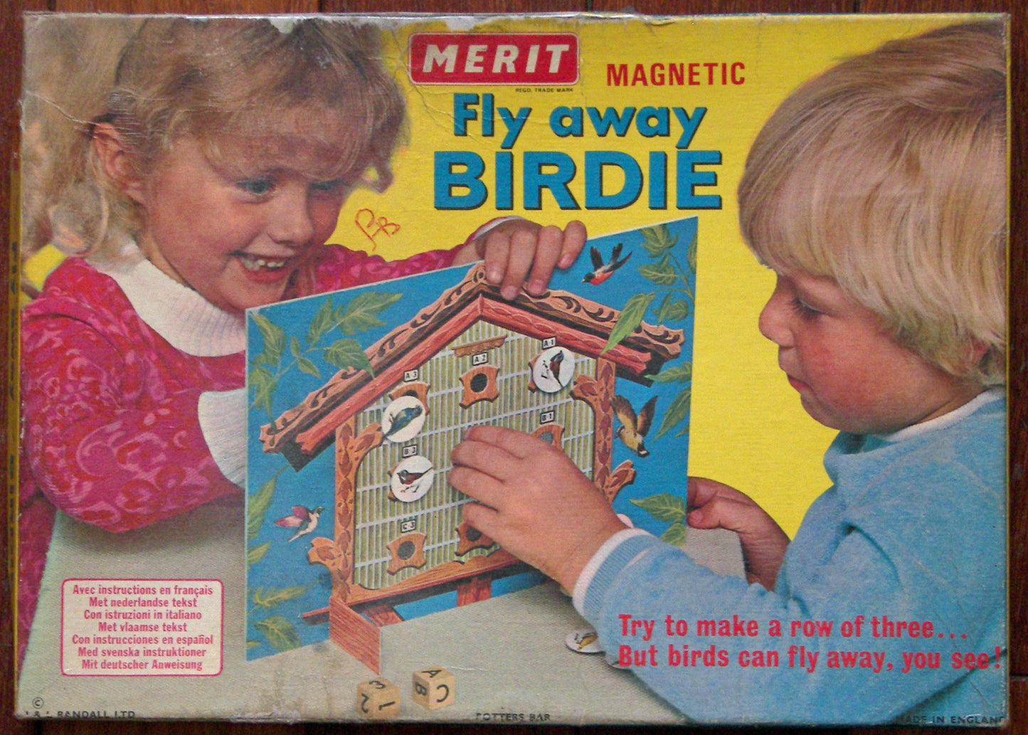 Fly Away Birdie Board Game (1970)
