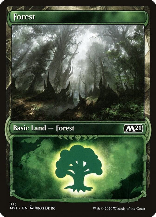 Forest #313 (Showcase) FOIL Core Set 2021