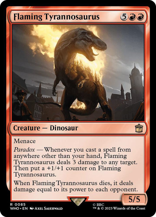 Flaming Tyrannosaurus #85 Universes Beyond: Doctor Who