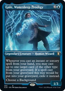 Gale, Waterdeep Prodigy #485 (FOIL Etched) Commander Legends: Battle for Baldur's Gate