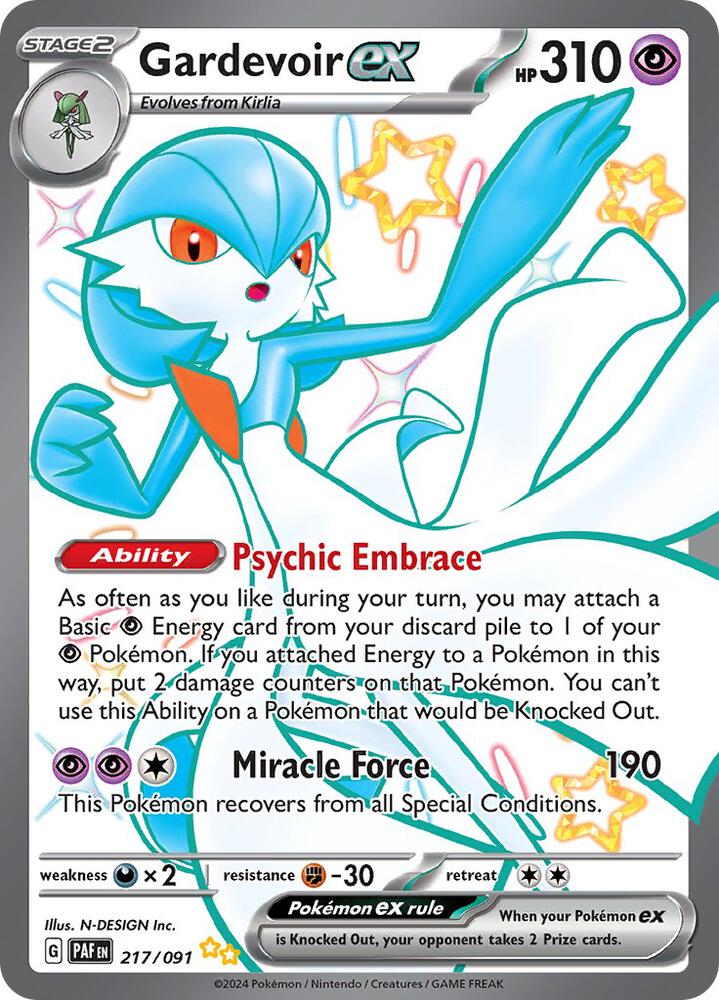 Gardevoir EX #217 SV: Paldean Fates