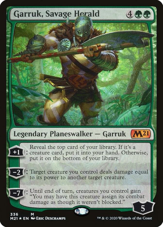 Garruk, Savage Herald #336 FOIL Core Set 2021