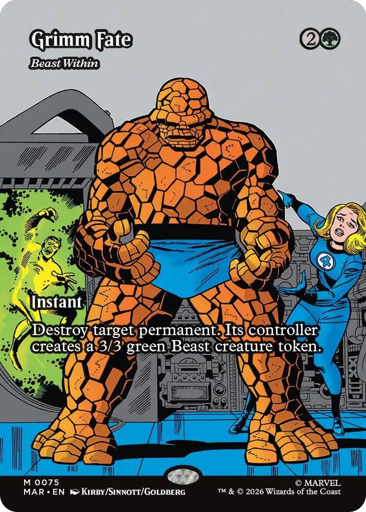 Grimm Fate (Beast Within) (Borderless) #75 Marvel Universe Eternal-Legal