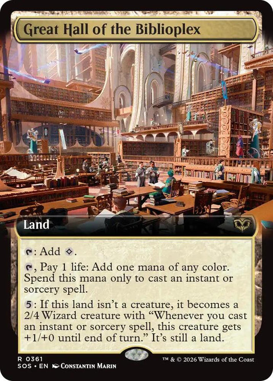 Great Hall of the Biblioplex (Extended Art) #361 Secrets of Strixhaven