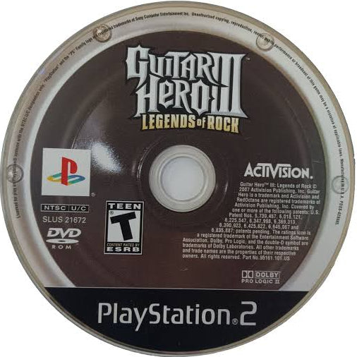 PS2 Guitar Hero III: Legends of Rock (Disc Only)