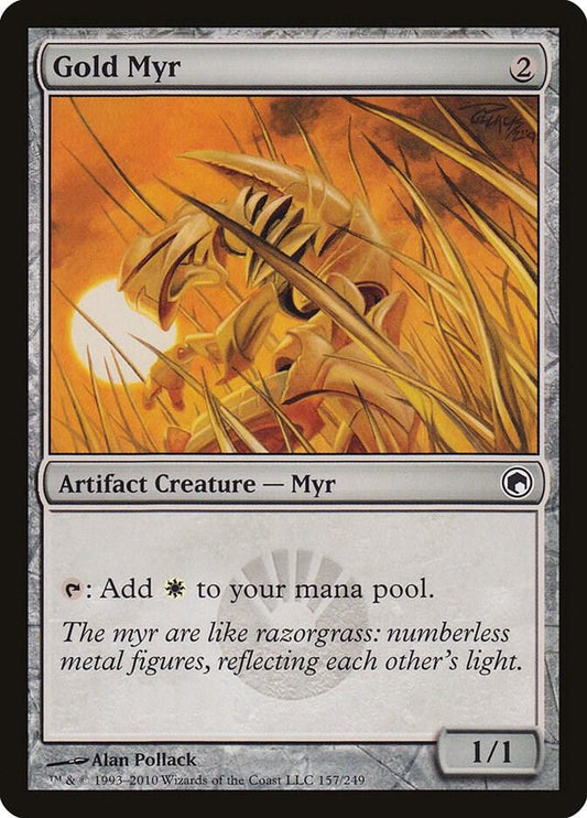 Gold Myr #157 Scars of Mirrodin