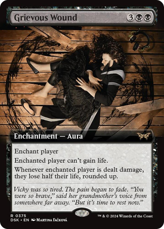 Grievous Wound #375 (Extended Art) Duskmourn: House of Horror