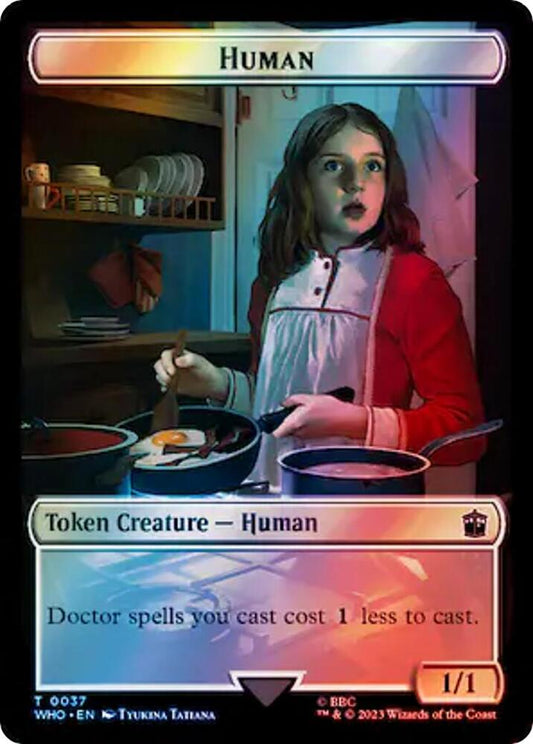 Human Token #37 // Food Token #57 SURGE FOIL Universes Beyond: Doctor Who
