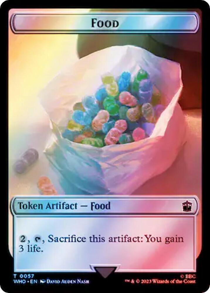 Human Token #37 // Food Token #57 SURGE FOIL Universes Beyond: Doctor Who