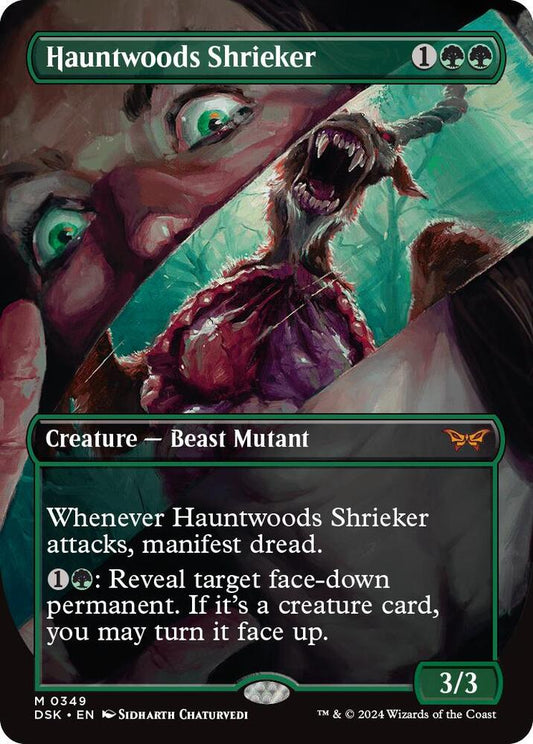 Hauntwoods Shrieker #349 (Borderless) FOIL Duskmourn: House of Horror