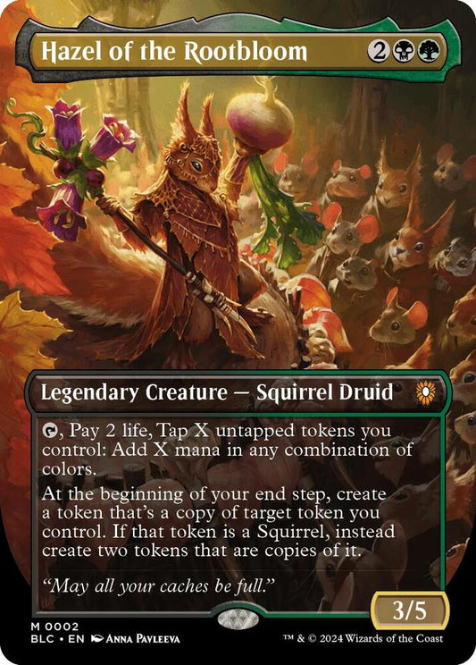 Hazel of the Rootbloom (Borderless) #2 FOIL Commander: Bloomburrow