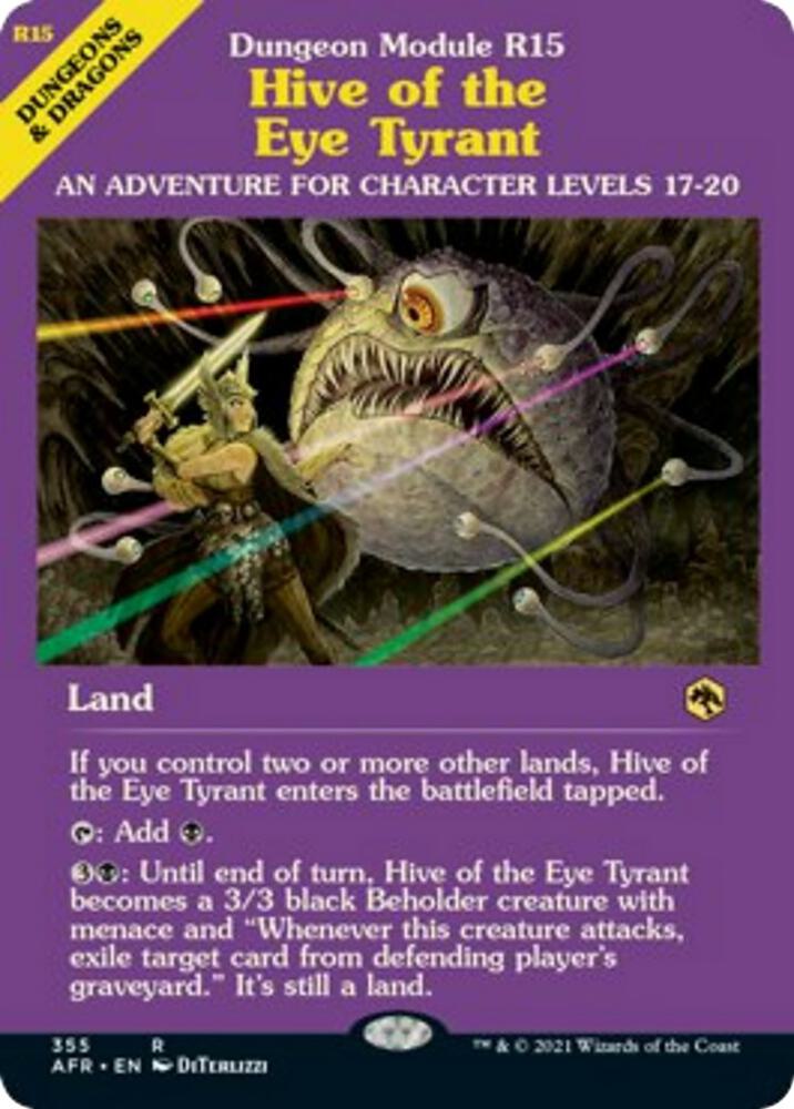 Hive of the Eye Tyrant (Dungeon Module) #355 Adventures in the Forgotten Realms