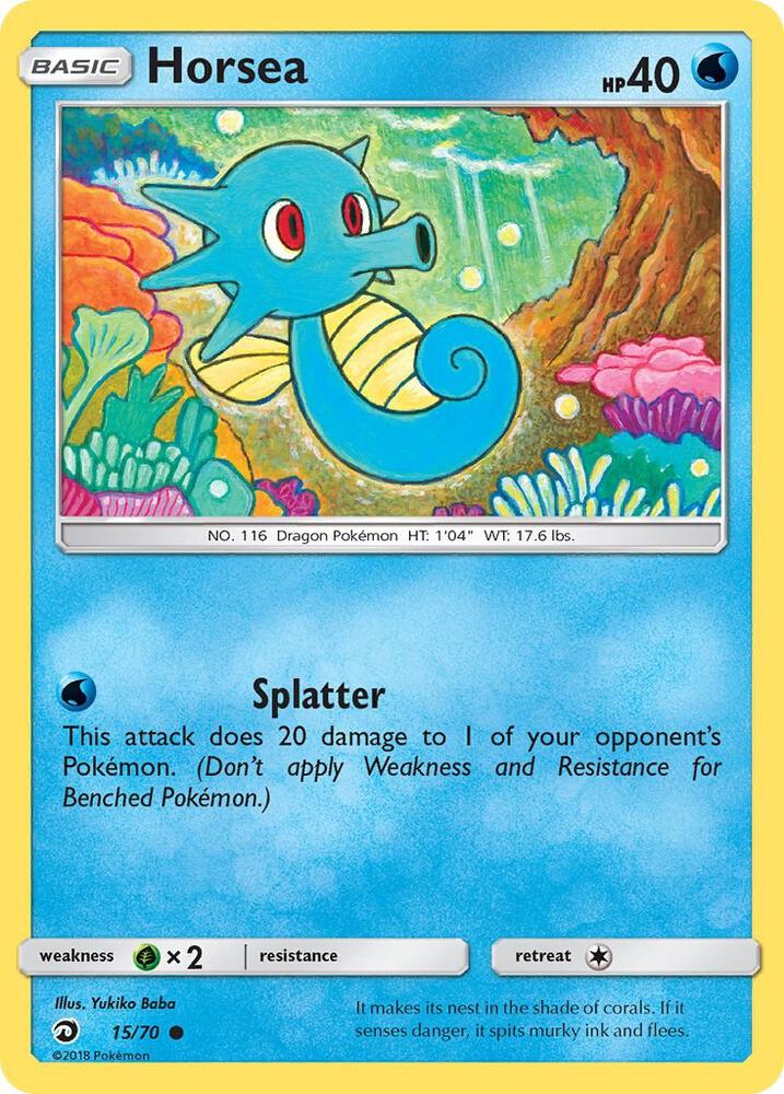 Horsea #15 REVERSE HOLOFOIL Dragon Majesty