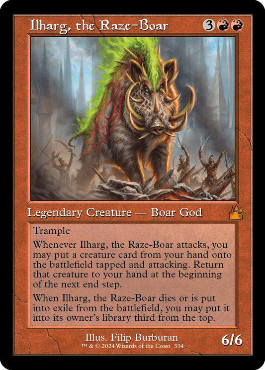 Ilharg, the Raze-Boar #334 (Retro Frame) Ravnica Remastered