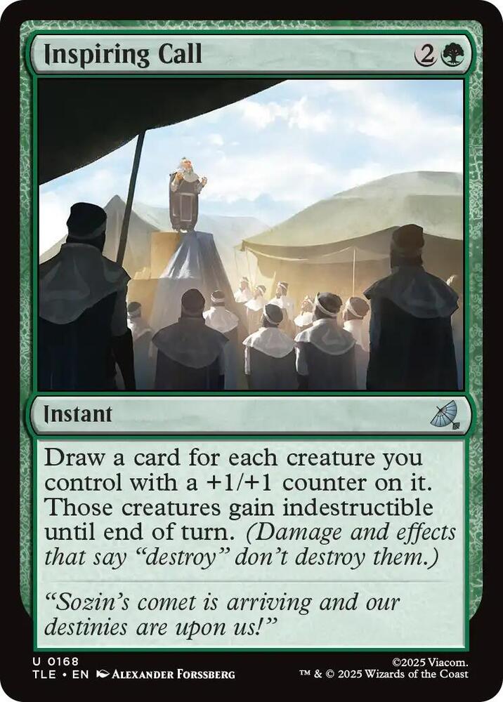Inspiring Call #168 FOIL Avatar: The Last Airbender: Eternal Legal