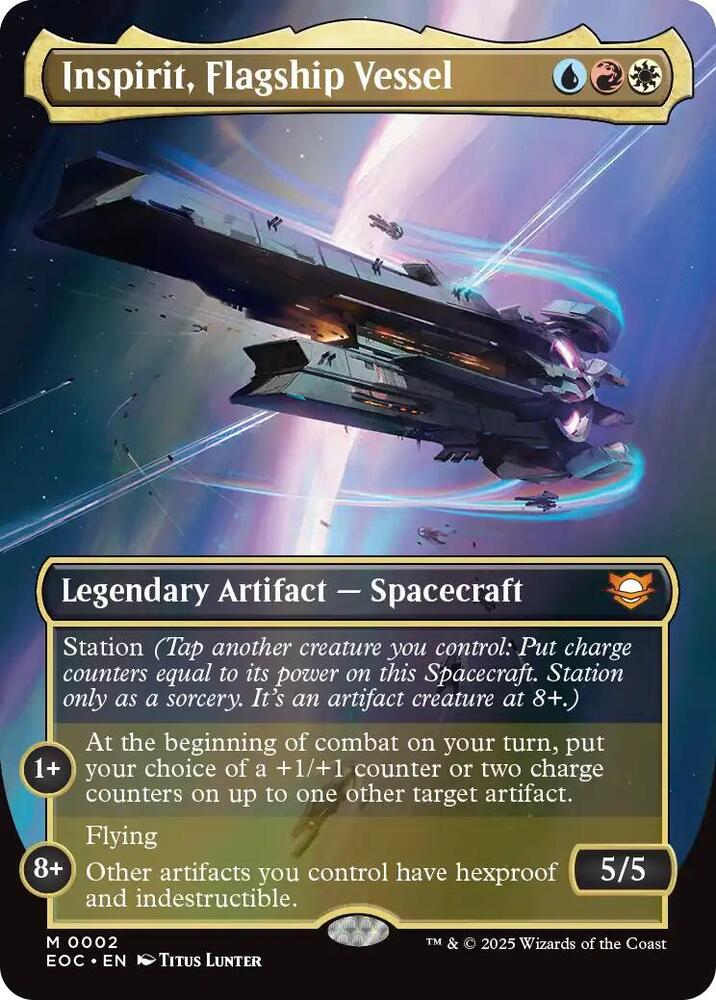 Inspirit, Flagship Vessel (Borderless) #2 FOIL Commander: Edge of Eternities