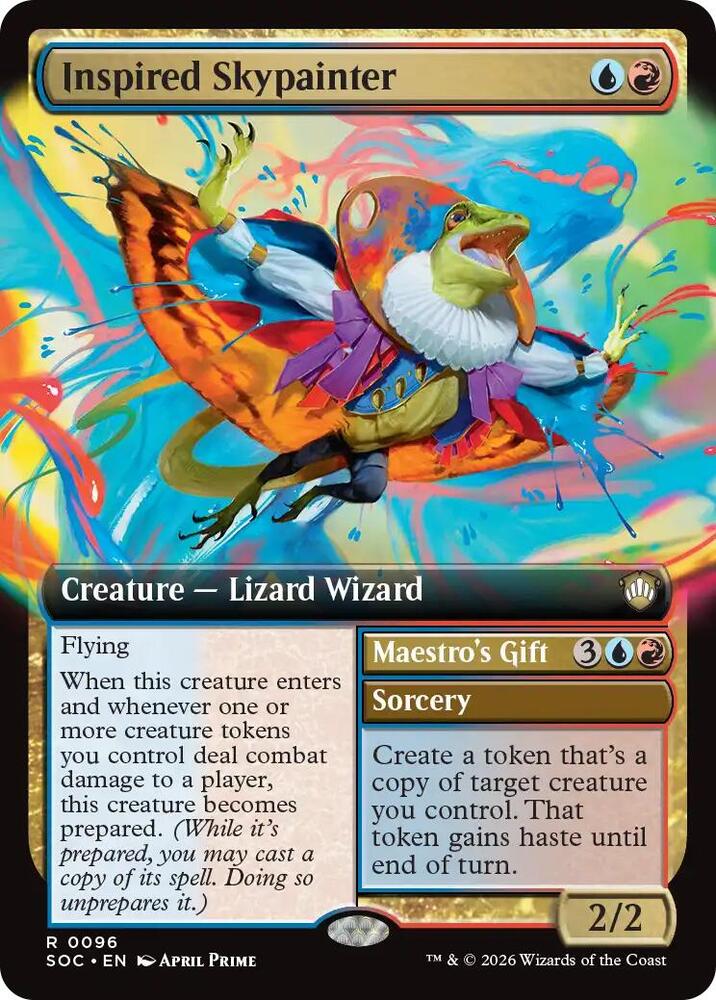 Inspired Skypainter (Extended Art) #96 Commander: Secrets of Strixhaven