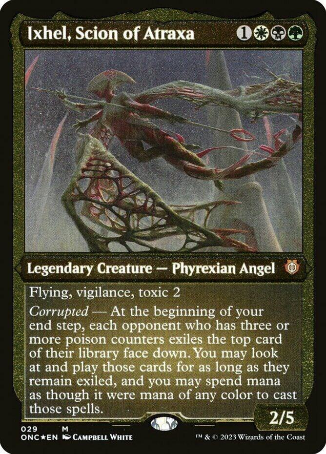 Ixhel, Scion of Atraxa #29 (Display Commander, Thick Stock) FOIL ETCHED Commander: Phyrexia: All Will Be One