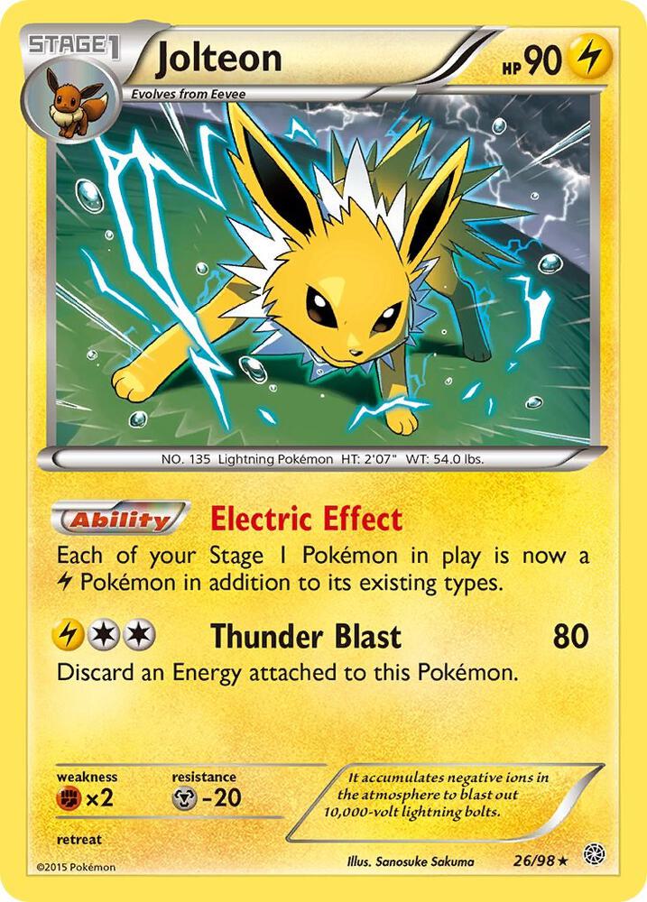 Jolteon #26 HOLOFOIL XY - Ancient Origins
