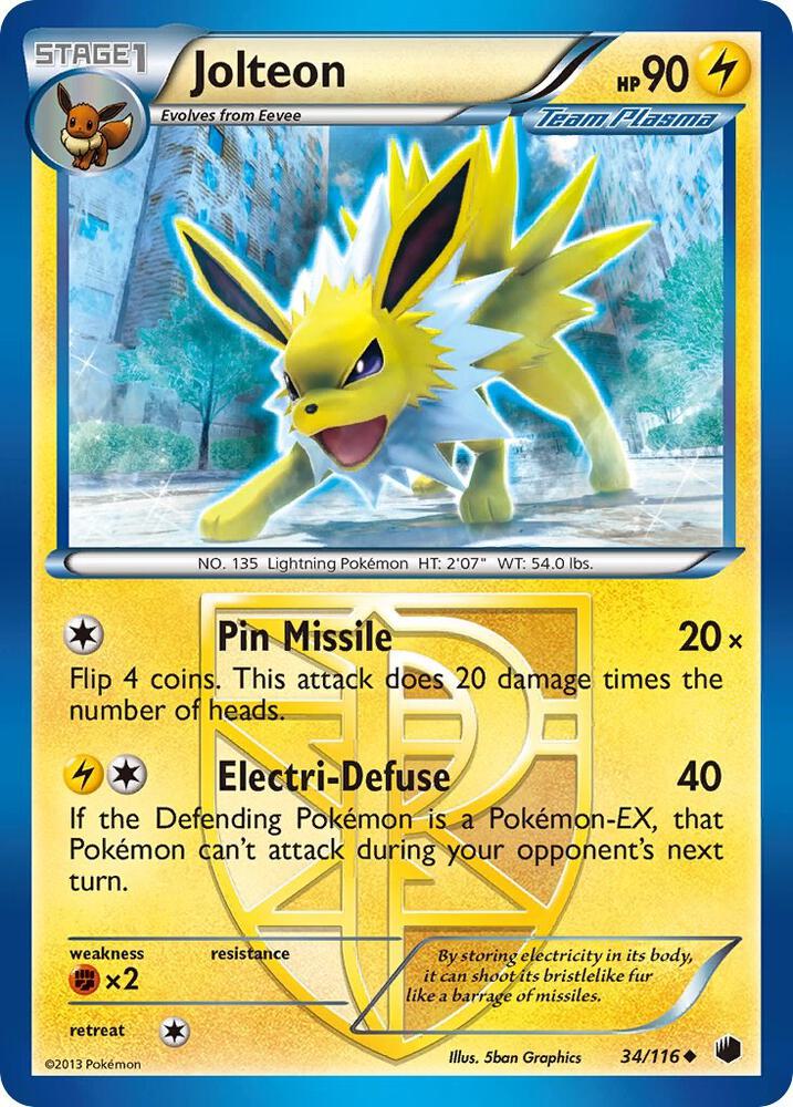 Jolteon (Team Plasma) #34 Plasma Freeze
