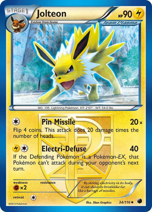 Jolteon (Team Plasma) #34 Plasma Freeze