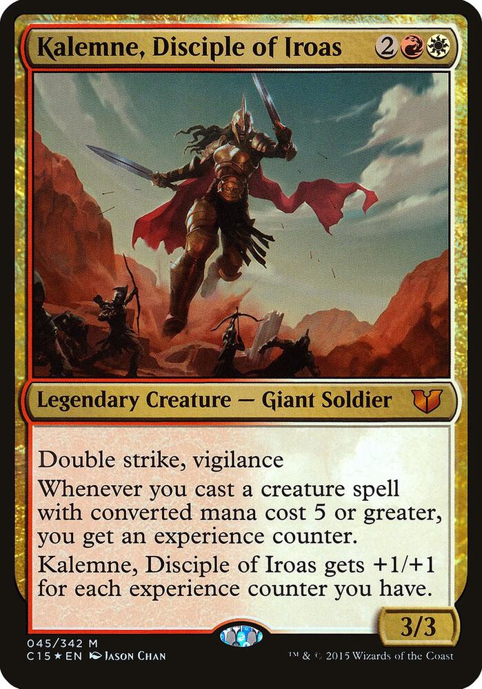 Kalemne, Disciple of Iroas #45 FOIL Commander 2015 OVERSIZE card