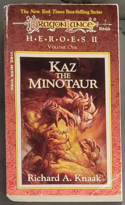 Kaz the Minotaur (Heroes II #1) (Dragonlance) - Knaak, Richard (1990) 4th printing