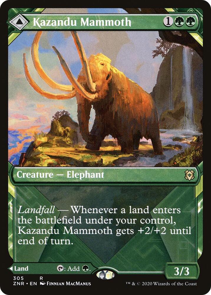 Kazandu Mammoth #305 (Showcase) FOIL Zendikar Rising
