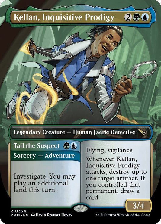 Kellan, Inquisitive Prodigy #334 (Borderless) FOIL Murders at Karlov Manor