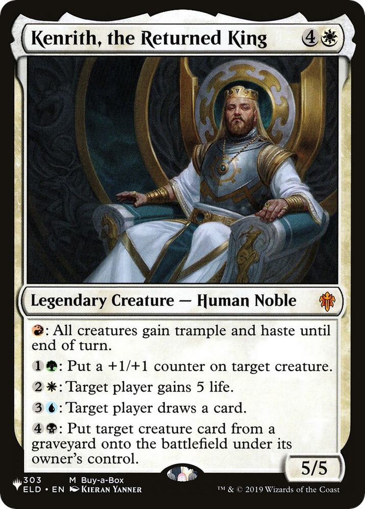 Kenrith, the Returned King #303 The List Reprints